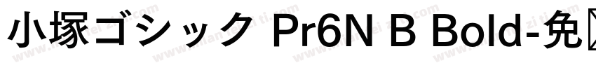 小塚ゴシック Pr6N B Bold字体转换